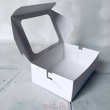363 BROWNIE BOX WITH WINDOW - 6 PIECES WHITE 