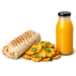 Chicken Shawarma – Bhajia + Juice