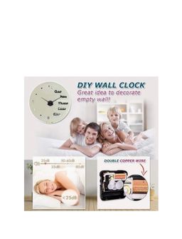 DIY Wall Clock 3D Mirror Stickers Large Wall Clock 