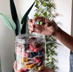Rainbow Nutella Tarts