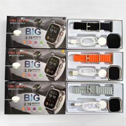 C90 Ultra Bluetooth Smartwatch Wireless Charge Fitness lOS Android Phone Call - Black 