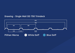 DR Shield OD 750 1.2mm Single Layer upvc Trimdek  