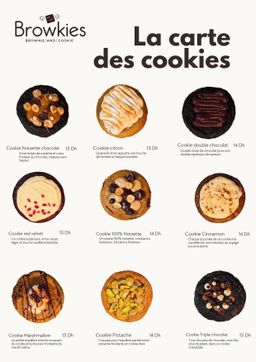La carte des Cookies -60g
