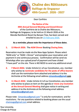 AGM ONLY (i.e. NOT attending Dinner)