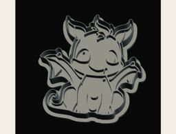 Dragon 1 Cookie Cutter and imprint 