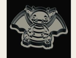 Dragon 3 Cookie Cutter and imprint