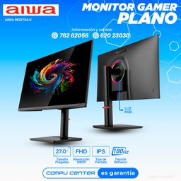 AIWA MD2734 K / 27.0¨ FHD / MONITOR PLANO / PANEL IPS / FRECUENCIA 180HZ