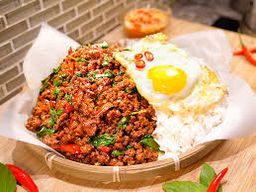 THAI PAD KRA PAO PORK OR CHICKEN 