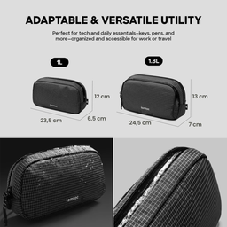 TOMTOC Light-T12 Advanced Tech Organizer - Black