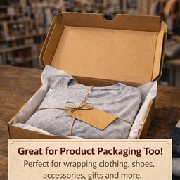 PRE-CUT WRAPPING PAPERS - PLAIN WHITE - ProGrease Wrap Paper (Gloss Finish)