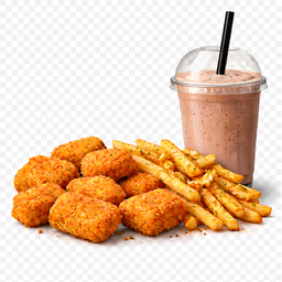 Nuggets + Seasoned Fries + Milkshake 500ml