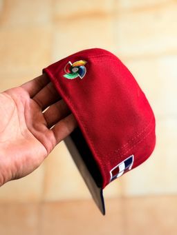 New Era 59 Fifty -   DR World Baseball 2026 Flag Red Two Tone Edition 