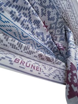 Brunei Scarf Motif (Light Grey)
