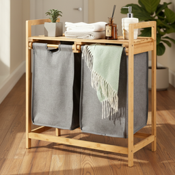 11100004 - DUAL COMPARTMENT LAUNDRY BASKET