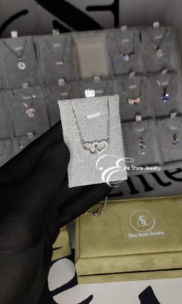 Collier Double coeur en Argent 