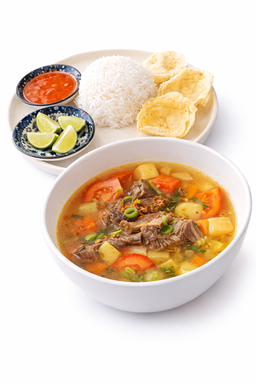 Sup Iga Sunda with Rice