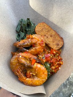 Nasi Padang Udang Balado