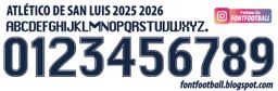 Font Vector Atlético de San Luis 2025 2026 kit