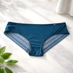 Seamless lace blue panty