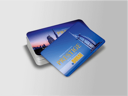 Business Card - Rounded Corner Gold Foil spot UV Velvet Lamination