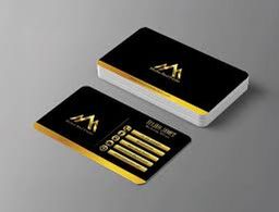 Business Card - Rounded Corner Gold Foil Matt Lamination