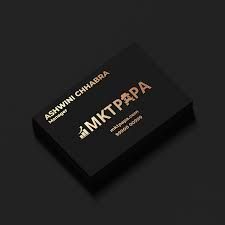 Business Card - Custom Die Cut Gold Foil Spot UV Matt Lamination