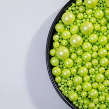 3681 BEADS LIGHT GREEN MIX SIZE