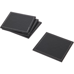 Sous-verres en similicuir 10*10cm, Lot de 4 unités