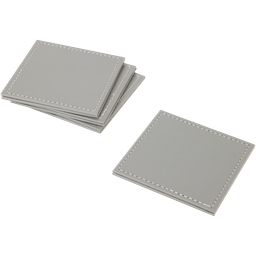 Sous-verres en similicuir 10*10cm, Lot de 4 unités