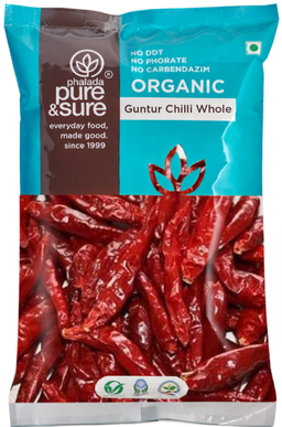 Pure & Sure Organic Guntur Chilli Whole 100g