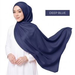 SHAWL SATIN MUSLIMAH EXCLUSIVE - DEEP BLUE
