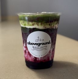 Blueberry Cheesecake Matcha Latte