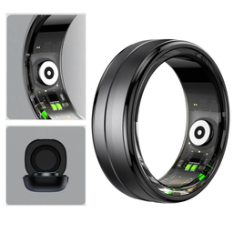 Volkano Ring Series Smart Ring with Charge Case - Black 18.1mm