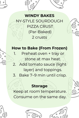 Par-Baked Sourdough Pizza Crusts (Pack of 2)