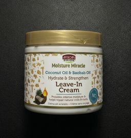 African Pride Moisture Miracle Coconut Oil And Boabab Oil Leave In Cream
