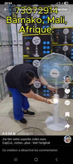 Ventilateur rechargeable 