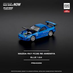 POP RACE MODEL 1/64 MAZDA RX7 (FC3S) RE-AMEMIYA - BLUE