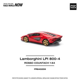 POP RACE MODEL 1/64 LAMBORGHINI COUNTACH LPI-800 - ROSSO