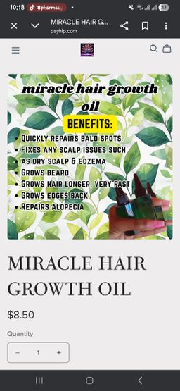 MIRACLE HAIR GROWTH OIL