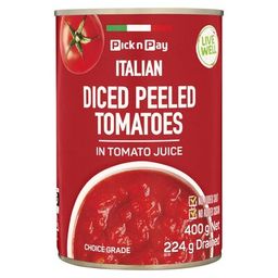 PnP Live Well Chopped Peeled Tomatoes 400g