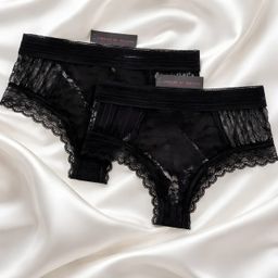 Indigo Secret soft lace panties-black