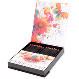 Crayons de couleur premium 63 pièces