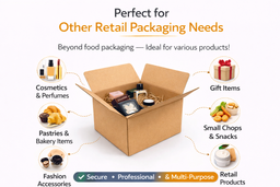 TAKEAWAY CARTONS - 8” x 8 x 5.5”  - ( 2 Liters round)