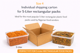 TAKEAWAY CARTONS - 11” x 6” x 7”  -( 5 Liters Rectangular)
