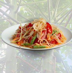 ส้มตำไทย Papaya Salad  TumThai (peanut)