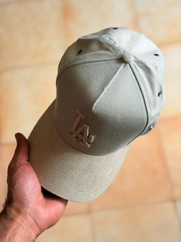New Era 9Forty - La Dodgers 'Cream Suede'  Strapback Stone/Oatmilk 