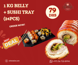 1KG LECHON BELLY + 2 SUSHI SETS (16PCS)