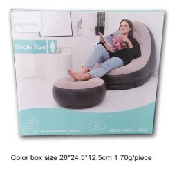 Puff Inflable + posapies. 