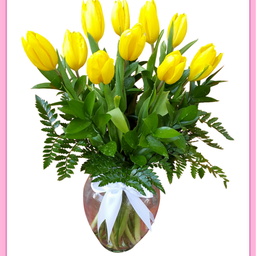 Arreglo de tulipanes 10 piezas