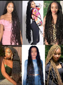 1-6Packs 8~45 Inches Super Long Soft Locs Crochet Hair, Pre Looped New Faux Locs Crochet Braids Goddess Locs Dreadlocs Synthetic Hair
